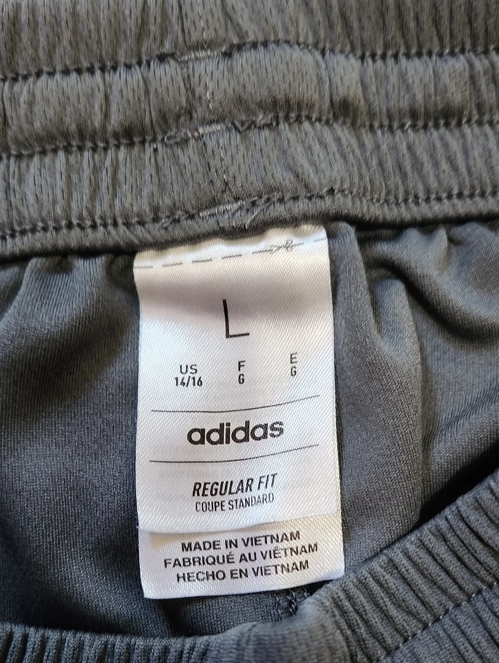 GUC 2 Pairs Of Pants, SzL (Y14-16) Under Armour Black long & Gray Adidas Shorts